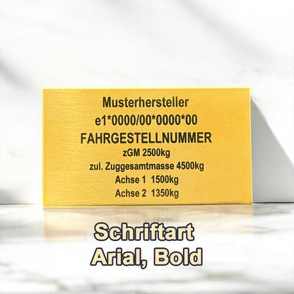 Messing-Typenschild ✨ Elegant, Langlebig & Individuell
