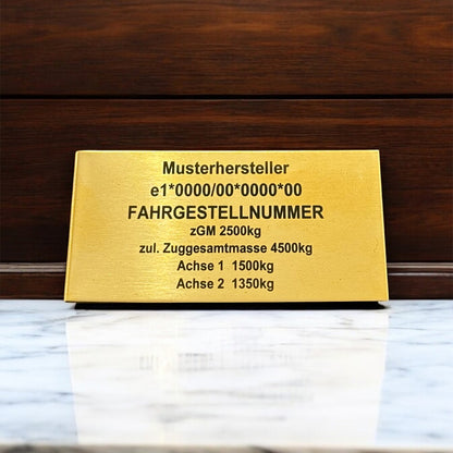 Messing-Typenschild ✨ Elegant, Langlebig & Individuell