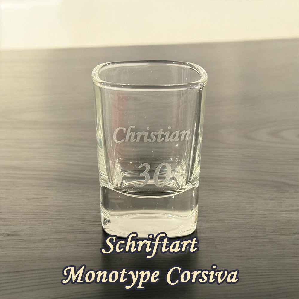 Schnapsglas graviert 🍸 Einzigartig & Persönlich